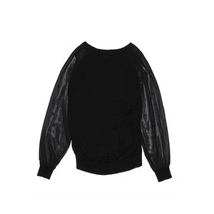 H&M Black Sweater with Sheer Sleeves